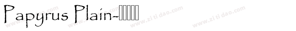 Papyrus Plain字体转换